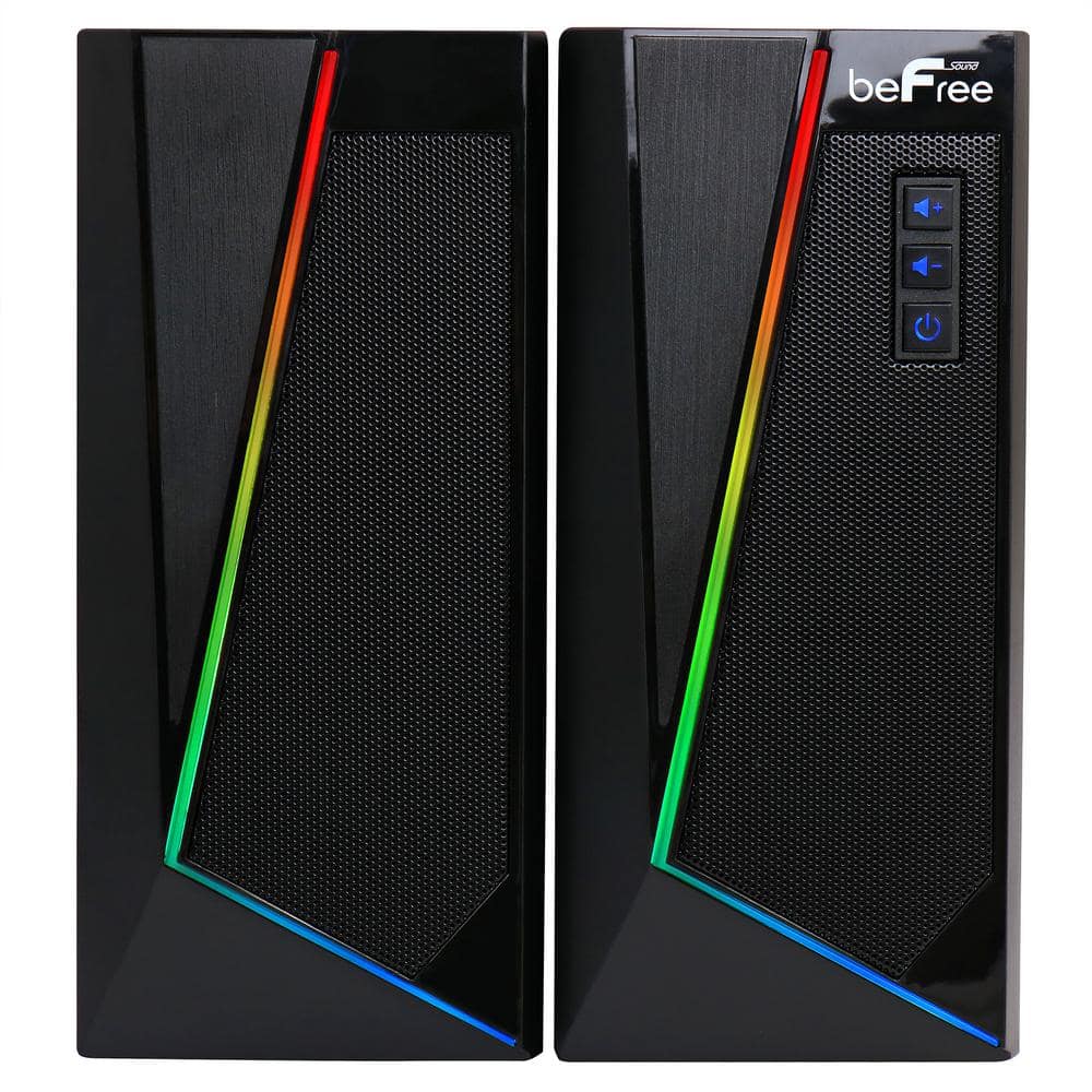 2.0 Computer Gaming Speakers with LED RGB Lights