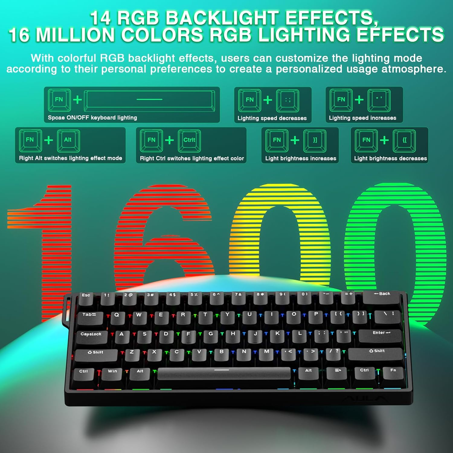 WIN60 HE 60% Mechanical Gaming Keyboard - Hot Swappable, RGB, Compact Design